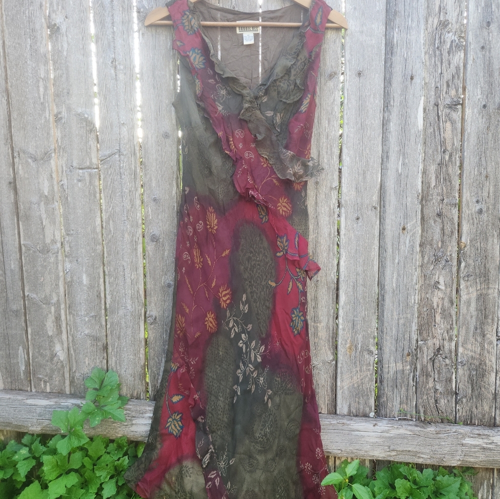 Vintage Robbie Bee Y2K Silk Chiffon Whimsigoth Fairy Dress